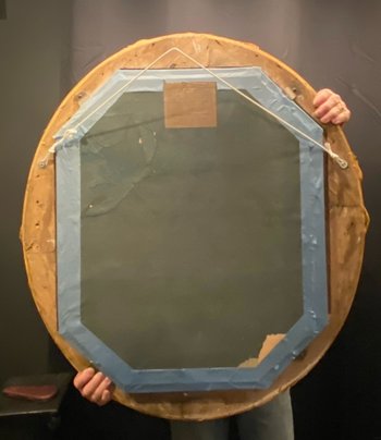 important pair of pastels XIX° in their gilded frame