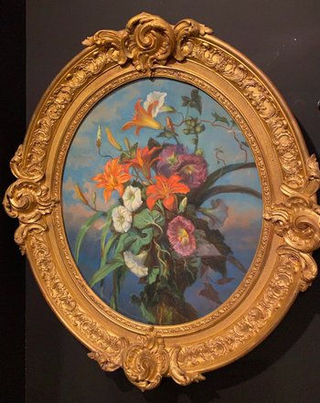 important pair of pastels XIX° in their gilded frame