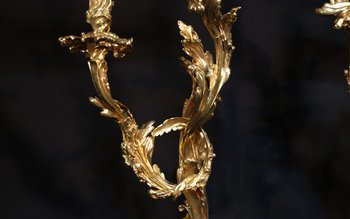 Paire d'appliques Louis XV Epoque XVIIIème siècle 