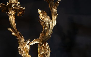 Paire d'appliques Louis XV Epoque XVIIIème siècle 