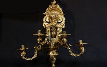 Paire d'applique en bronze ciselé doré  XIXème siècle  Signées H. Picard