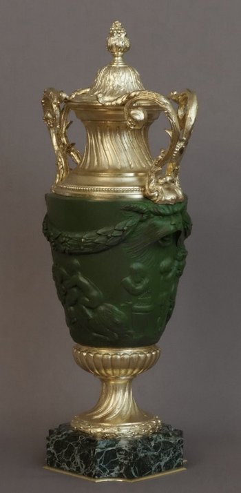 Pair Of Covered Vases After Clodion Nineteenth