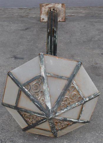 Lampadaire En Fer Forgé 1930 Art Déco