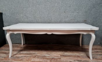 Table (300cm) Louis XV style rocaille in lacquered wood circa 1950