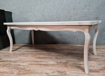 Table (300cm) Louis XV style rocaille in lacquered wood circa 1950