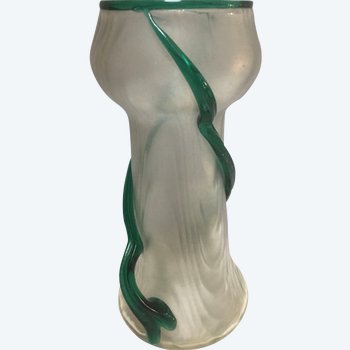 Vaso giacinto Art Nouveau di Loetz