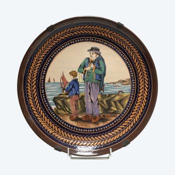 1930s Quimper earthenware dish