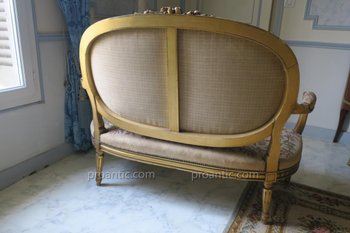Salon En Bois Sculpté Et Doré De Style Louis XVI Napoléon III