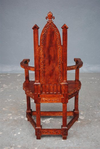 Serie Di 4 Poltrone Stile Gotico In Palissandro