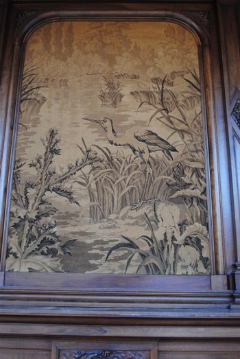Spectacular Renaissance Style Walnut Fireplace, Late 19th Century