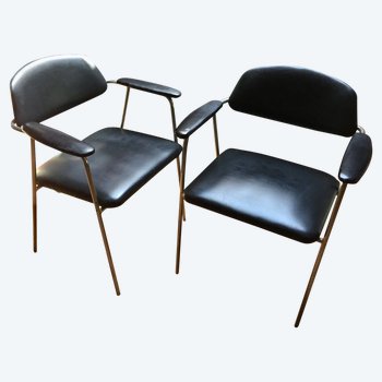 Coppia Di Poltrone Steiner Circa 50