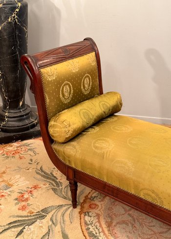 Jacob Frères, Letto Meridian Rest In Mogano Periodo Direttorio 1795 Circa