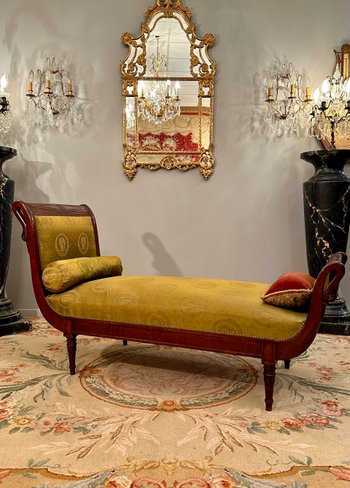 Jacob Frères, Letto Meridian Rest In Mogano Periodo Direttorio 1795 Circa