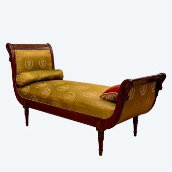 Jacob Frères, Letto Meridian Rest In Mogano Periodo Direttorio 1795 Circa