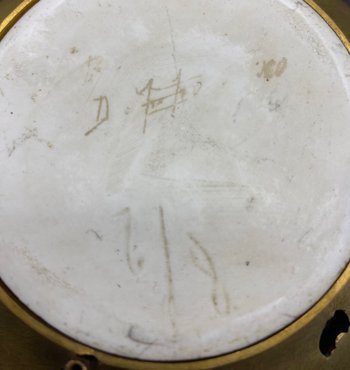 BRONZE AND PORCELAIN TRAY