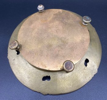 BRONZE AND PORCELAIN TRAY