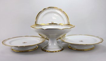 Servizio da dessert in porcellana di Parigi. XIX