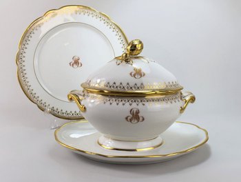 Servizio da dessert in porcellana di Parigi. XIX