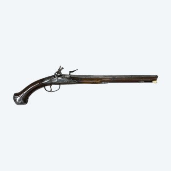 Flintlock pistol, signed P. POULCE à SEDAN - France - XVIIIth