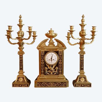 Important Pendulum And Its Candelabras From Raingo Nineteenth