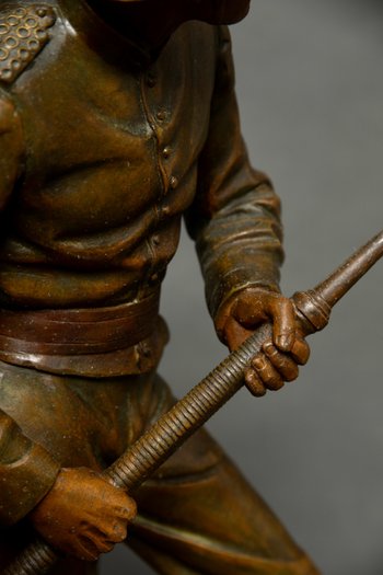 Grande statua del pompiere di Henry Weiss della fine del XIX secolo