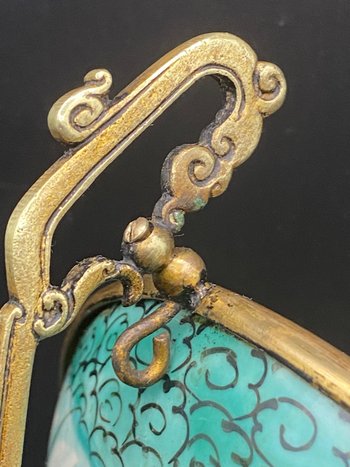 PLATE KUTANI MOUNTED BRONZE