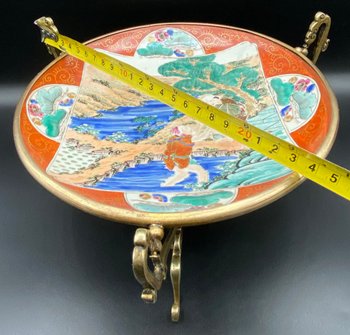 PLATE KUTANI MOUNTED BRONZE