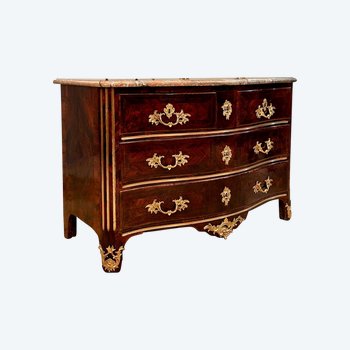 Nicolas Jean Marchand, Commode Galbée d'Epoque Régence Estampillée Vers 1730