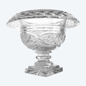 Coupe en cristal Taillé époque Charles X 