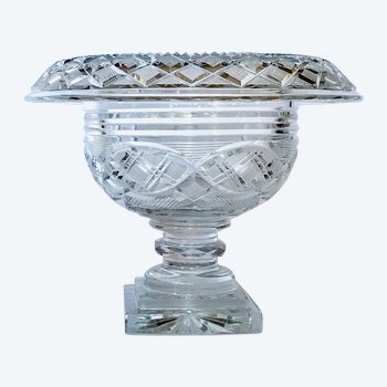 Coupe en cristal Taillé époque Charles X 