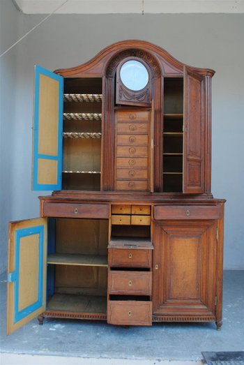 Large Furniture Liégeois De Sachristie XVIIIth In Oak