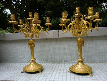 Coppia di candelabri d'epoca Napoleone III