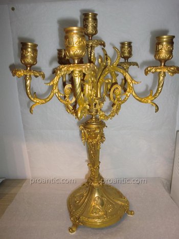 Coppia di candelabri d'epoca Napoleone III