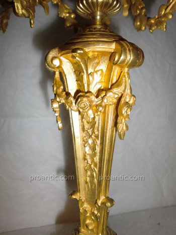 Coppia di candelabri d'epoca Napoleone III