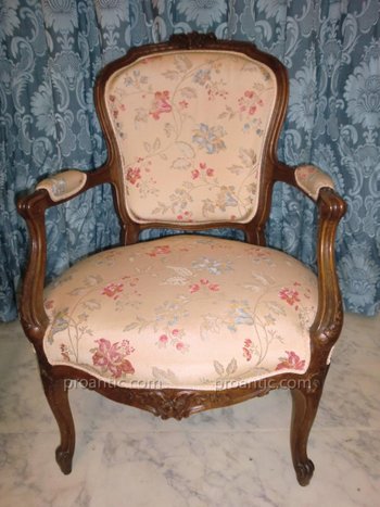 Paire De Fauteuils Louis XV 19ème