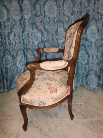 Paire De Fauteuils Louis XV 19ème