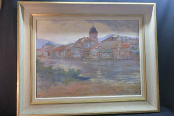 Gemälde, Gemälde von Henri Marchal. die Meurthe bei Laneuveville