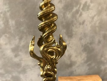 Paar Bronze-Raupen im Jugendstil im Geschmack von GUIMARD