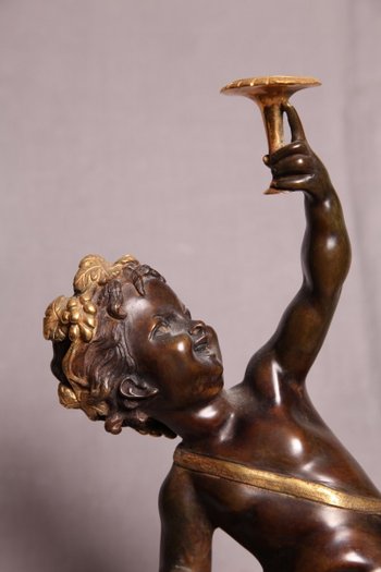 Paire De Bacchus En Bronze d'époque 19ème