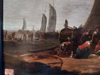 Sale of fish on the beach of Scheveningen