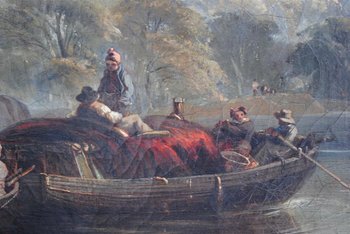 Peinture Scène Lacustre Par Héroult (1802-1853) XIXème