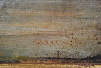 Peinture Scène Lacustre Par Héroult (1802-1853) XIXème