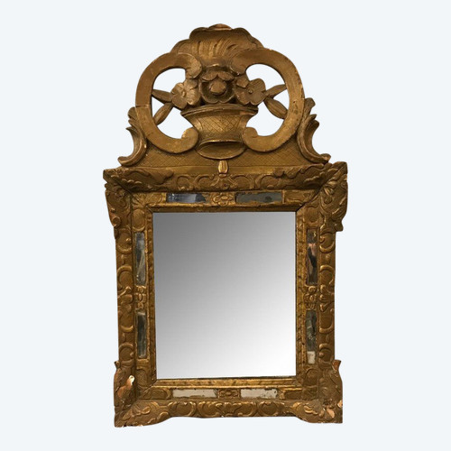 Miroir En Bois Doré d'époque 18ème
