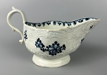 A James Pennington Liverpool gadroon moulded sauceboat  c1768-73
