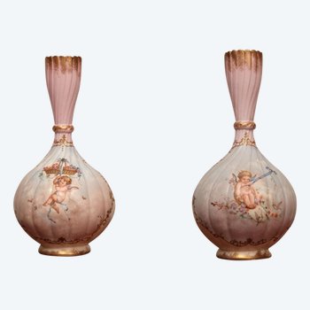 Paire De Vases En Porcelaine 19ème