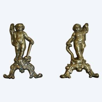 Pair Of Andirons Renaissance Period