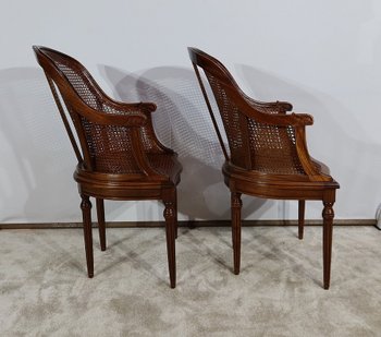 Paire de Fauteuils en Acajou, style Louis XVI – Début XXe