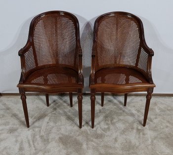 Paire de Fauteuils en Acajou, style Louis XVI – Début XXe