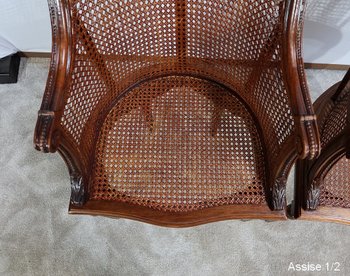 Paire de Fauteuils en Acajou, style Louis XVI – Début XXe