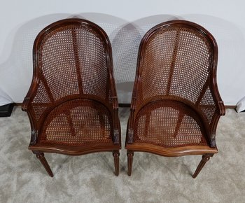 Paire de Fauteuils en Acajou, style Louis XVI – Début XXe